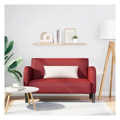 vidaXL Loveseat Sofa Vínově červená 110 cm umělá kůže