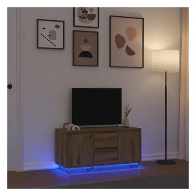 vidaXL TV skříňka s LED osvětlením dub artisan 100x41x50 cm