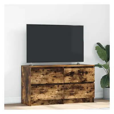 vidaXL TV skříňka kouřový dub 100x35x54 cm kompozitní dřevo