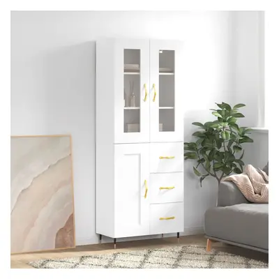 vidaXL Skříň highboard bílá 69,5 x 34 x 180 cm kompozitní dřevo