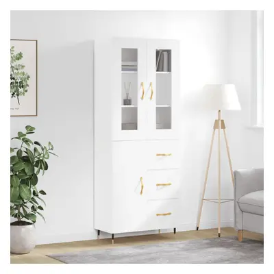 vidaXL Skříň highboard bílá 69,5 x 34 x 180 cm kompozitní dřevo