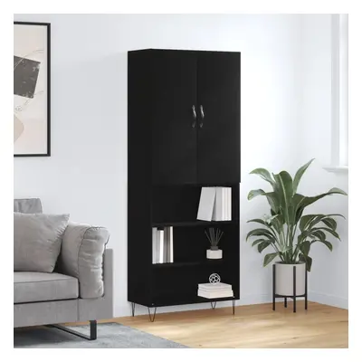 vidaXL Skříň highboard černá 69,5 x 34 x 180 cm kompozitní dřevo