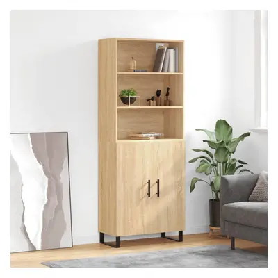 vidaXL Skříň highboard dub sonoma 69,5 x 34 x 180 cm kompozitní dřevo