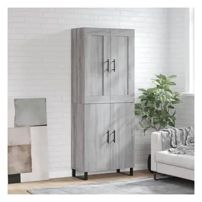 vidaXL Skříň highboard šedá sonoma 69,5 x 34 x 180 cm kompozitní dřevo