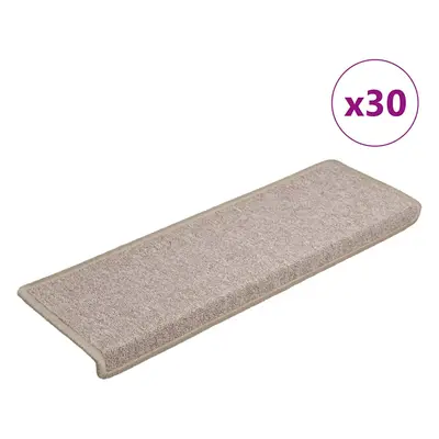 vidaXL Rohože na schody 30 ks 65x21x4 cm Taupe