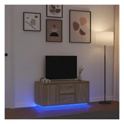 vidaXL TV skříňka s LED osvětlením Dub Sonoma 100x41x50 cm