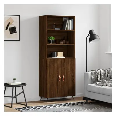 vidaXL Skříň highboard hnědý dub 69,5 x 34 x 180 cm kompozitní dřevo