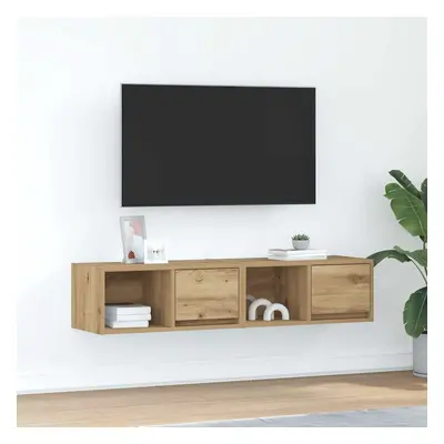 vidaXL TV skříňky 2 ks Dub Artisan 60x31x25,5 cm Dřevěné konstrukce