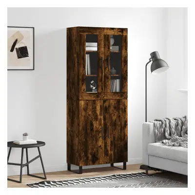 vidaXL Skříň highboard kouřový dub 69,5 x 34 x 180 cm kompozitní dřevo