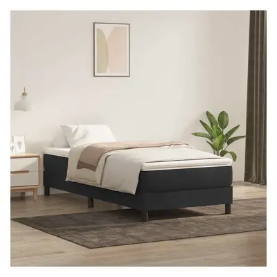 vidaXL Box spring postel s matrací černá 90x220 cm samet