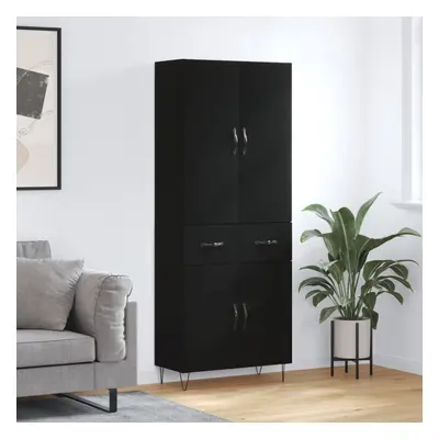 vidaXL Skříň highboard černá 69,5 x 34 x 180 cm kompozitní dřevo