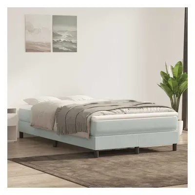 vidaXL Postel Box Spring bez matrace světle šedá 120x220 cm samet