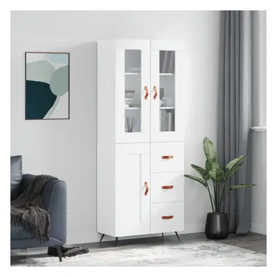 vidaXL Skříň highboard bílá 69,5 x 34 x 180 cm kompozitní dřevo