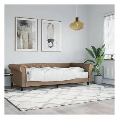 vidaXL Válenda s matrací cappuccino 90 x 200 cm umělá kůže