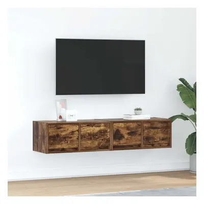 vidaXL TV skříňky 2 ks Kouřový dub 60x31x25,5 cm Dřevěné konstrukce