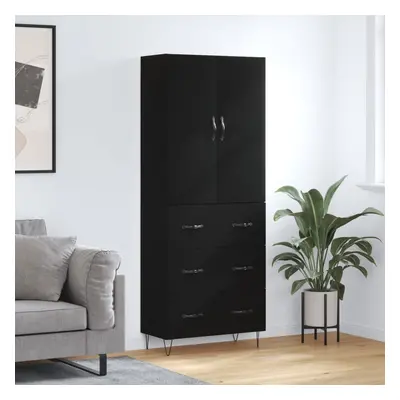 vidaXL Skříň highboard černá 69,5 x 34 x 180 cm kompozitní dřevo