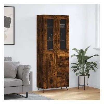 vidaXL Skříň highboard kouřový dub 69,5 x 34 x 180 cm kompozitní dřevo