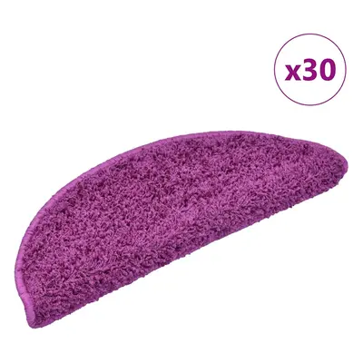 vidaXL Rohože na schody 30 ks Violet 65x21x4 cm