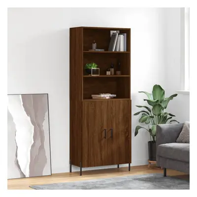 vidaXL Skříň highboard hnědý dub 69,5 x 34 x 180 cm kompozitní dřevo