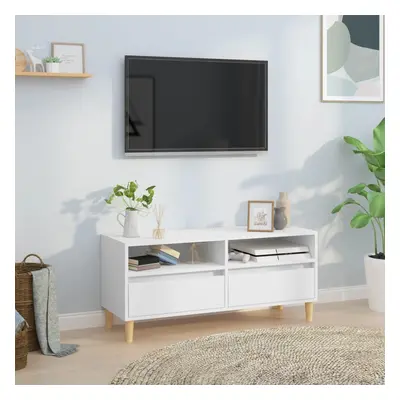 vidaXL TV skříňka bílá 100 x 34,5 x 44,5 cm kompozitní dřevo