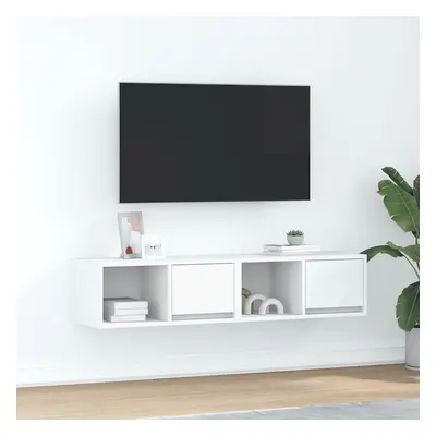 vidaXL TV skříňky 2 ks Bílá 60x31x25,5 cm Dřevěná konstrukce