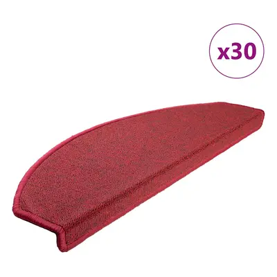 vidaXL Rohože na schody 30 ks Bordeaux Red 65x24x4 cm