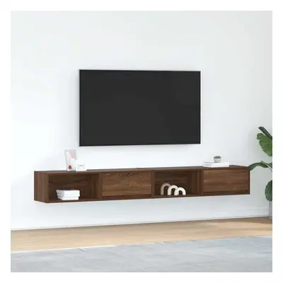 vidaXL TV skříňky 2 ks Hnědý dub 100x31x25,5 cm Dřevěná konstrukce