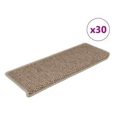 vidaXL Samolepicí rohože na schody Sisal-Look 30 ks 65x21x4 cm Písek