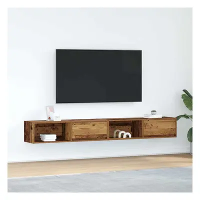 vidaXL TV skříňky 2 ks Staré dřevo 100x31x25,5 cm Dřevěné konstrukce