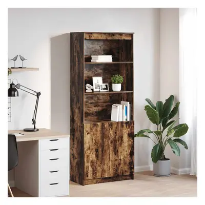 vidaXL Skříň highboard kouřový dub 70 x 35 x 180 cm kompozitní dřevo