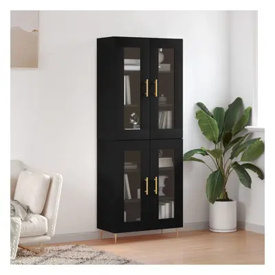 vidaXL Skříň highboard černá 69,5 x 34 x 180 cm kompozitní dřevo