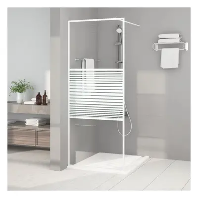 vidaXL Sprchová zástěna walk-in bílá 80 x 195 cm čiré ESG sklo