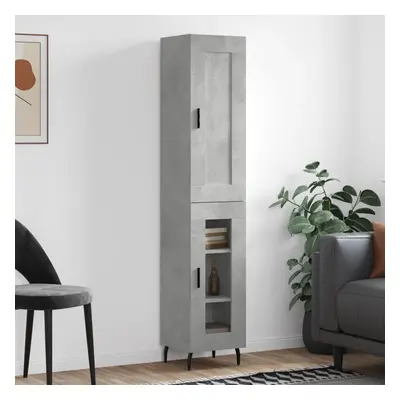 vidaXL Skříň highboard betonově šedá 34,5x34x180 cm kompozitní dřevo