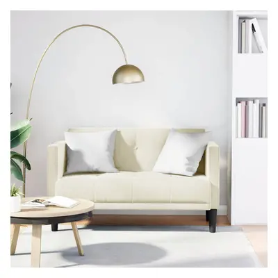 vidaXL Loveseat Sofa krémová 111 cm samet