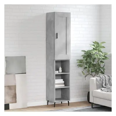 vidaXL Skříň highboard betonově šedá 34,5x34x180 cm kompozitní dřevo