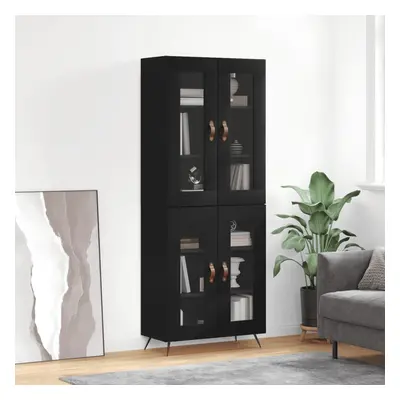 vidaXL Skříň highboard černá 69,5 x 34 x 180 cm kompozitní dřevo