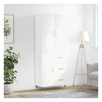 vidaXL Skříň highboard bílá 69,5 x 34 x 180 cm kompozitní dřevo