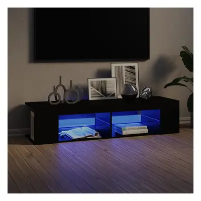 vidaXL TV skříňka s LED osvětlením černá 135 x 39 x 30 cm