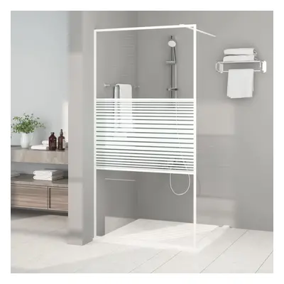 vidaXL Sprchová zástěna walk-in bílá 100 x 195 cm čiré ESG sklo