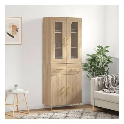 vidaXL Skříň highboard dub sonoma 69,5 x 34 x 180 cm kompozitní dřevo