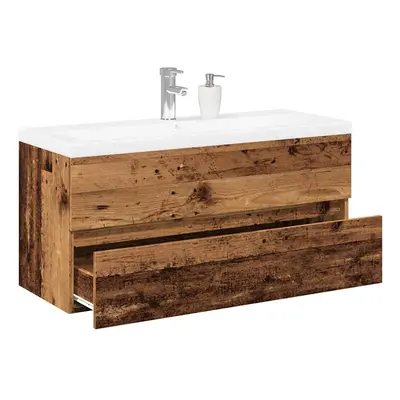 vidaXL Skříňka se zápustným umyvadlem old wood 101 x 39,5 x 49 cm