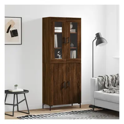 vidaXL Skříň highboard hnědý dub 69,5 x 34 x 180 cm kompozitní dřevo