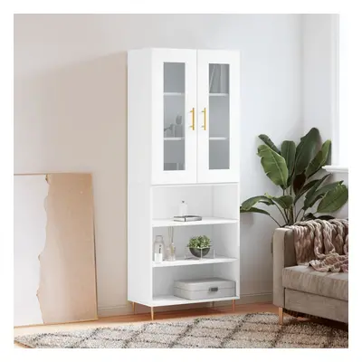 vidaXL Skříň highboard bílá 69,5 x 34 x 180 cm kompozitní dřevo