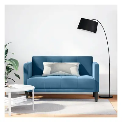 vidaXL Loveseat Sofa modrá 111 cm samet