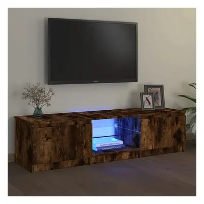 vidaXL TV skříňka s LED osvětlením kouřový dub 140 x 40 x 35,5 cm