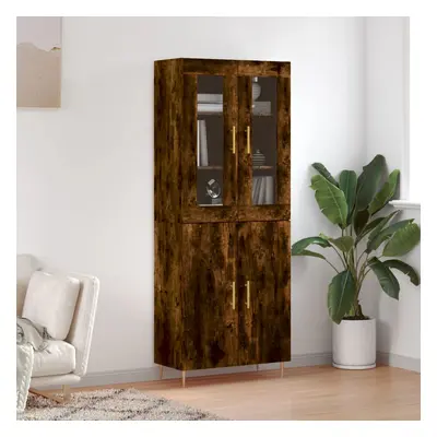 vidaXL Skříň highboard kouřový dub 69,5 x 34 x 180 cm kompozitní dřevo