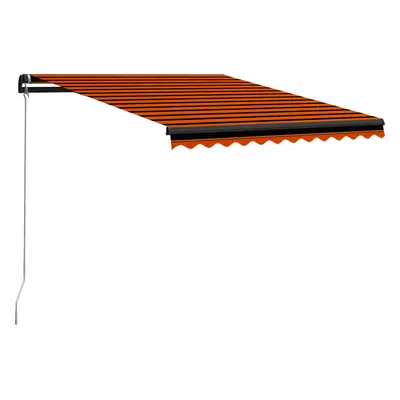 vidaXL Ručně zatahovací markýza 300 x 250 cm oranžovo-hnědá