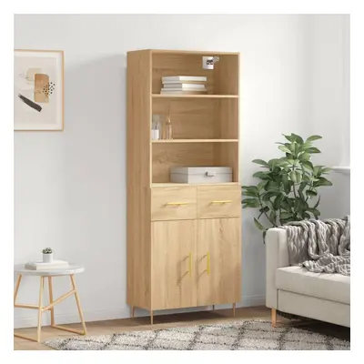 vidaXL Skříň highboard dub sonoma 69,5 x 34 x 180 cm kompozitní dřevo