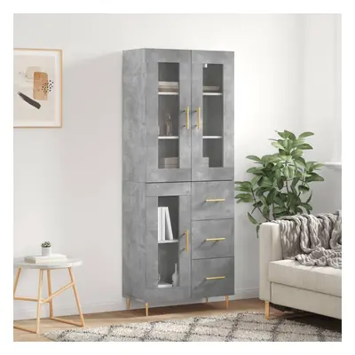 vidaXL Skříň highboard betonově šedá 69,5x34x180 cm kompozitní dřevo