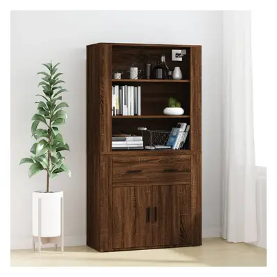 vidaXL Skříň highboard hnědý dub kompozitní dřevo